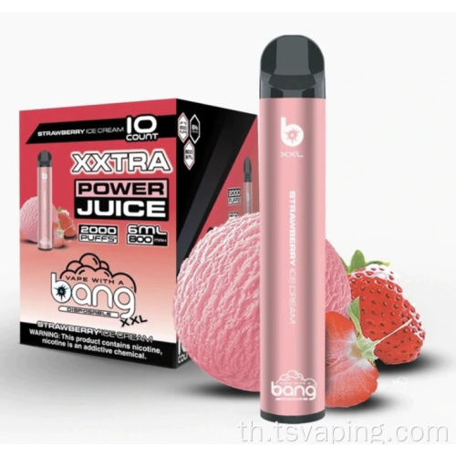 บุหรี่อิเล็กทรอนิกส์ 2000puffs bang xxl